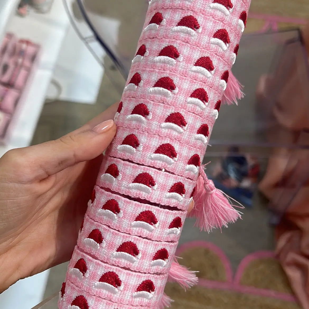 Christmas Santa hat bracelets