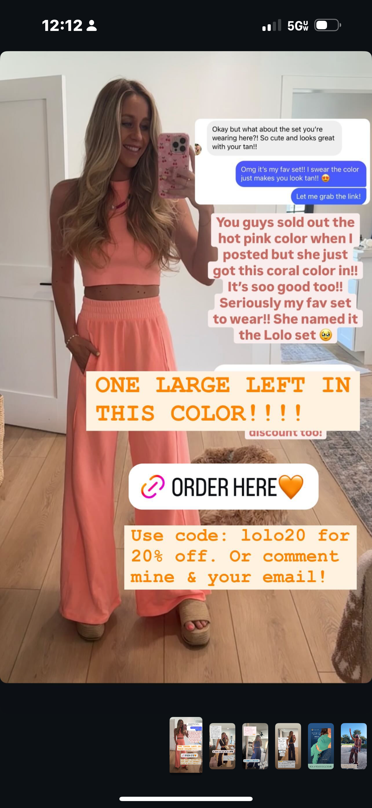 Lolo set - peach fizz π