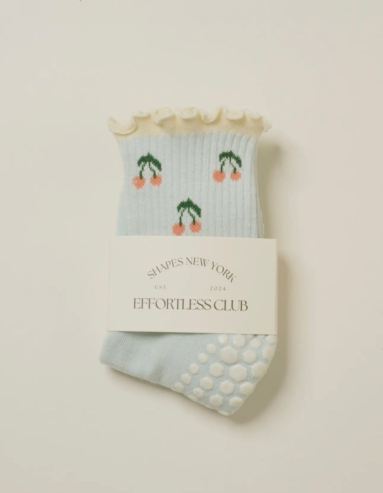 🍒 ruffle pilate socks - blue