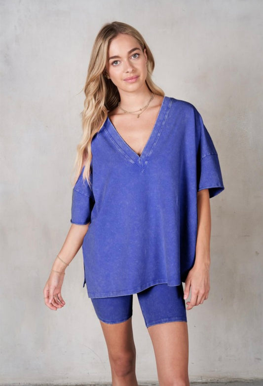 Chill mode short sleeve top (iris)